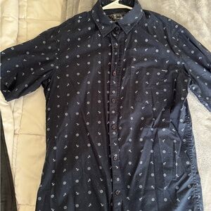 Men's Navy Blue Dress Shirt